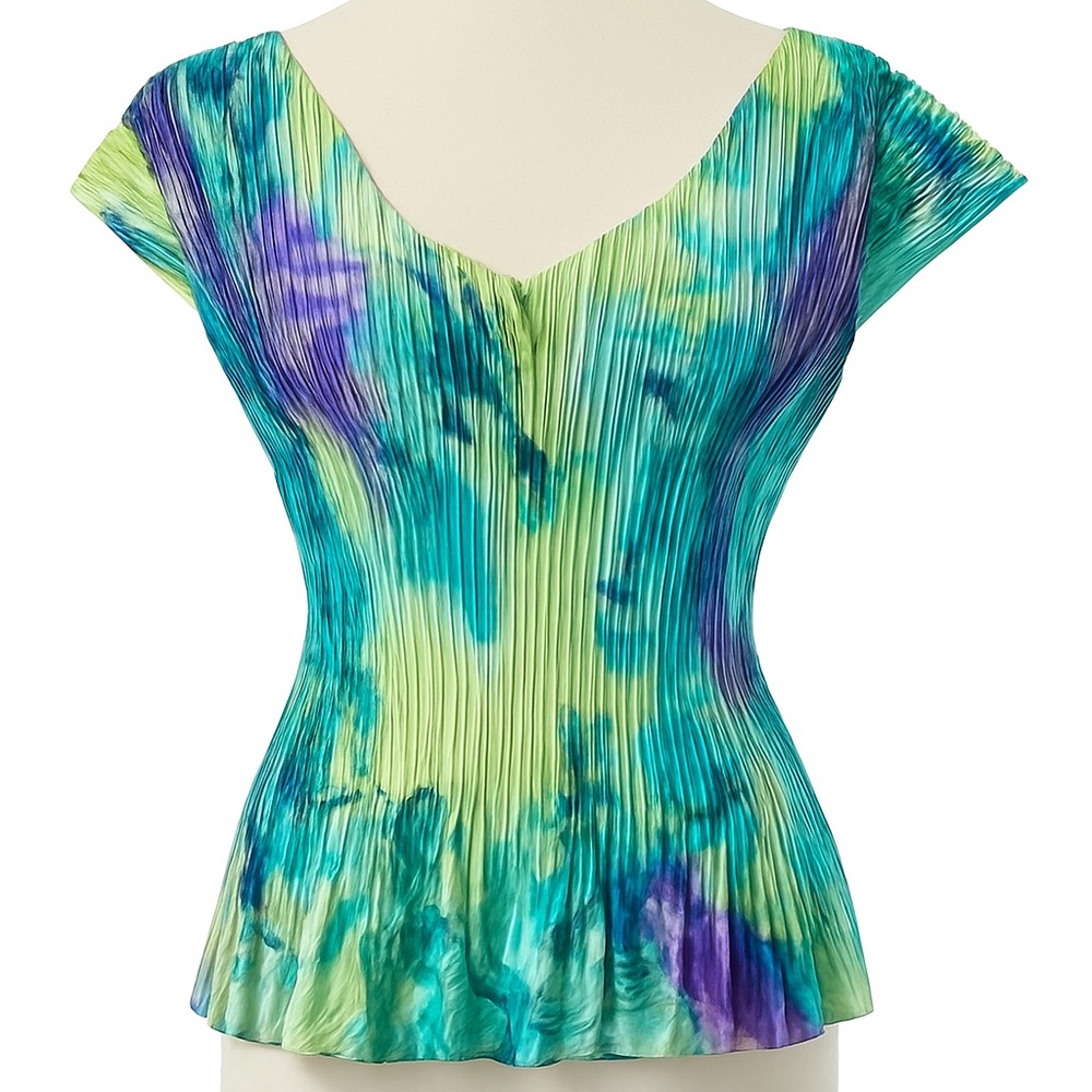 Cato Woman Pleated Watercolor Blouse 18/20W